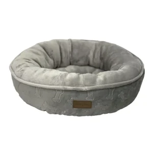 Ethical Pet Sleep Zone Embossed Bone Round 18 in Gray