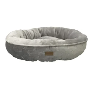 Ethical Pet Sleep Zone Embossed Bone Round 28 in Gray