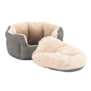 Ethical Pet Sleep Zone Reversible Cushion 18 in Light Gray