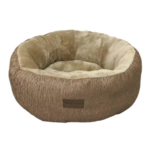Ethical Pet Sleep Zone Wood Grain Round 18 in Taupe