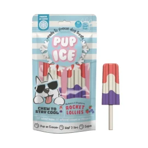 Ethical Products Pup Ice Rocket Lollie Dog Treat Strawberry & Blueberry 2pk