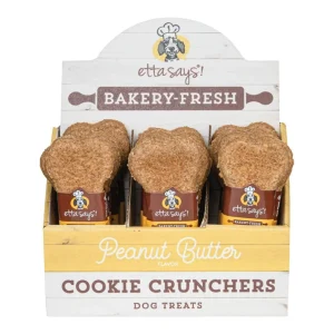 Etta Says! Cookie Cruncher Dog Treat Peanut Butter, 5 in, 24 ct