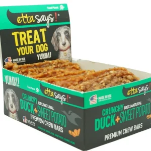 Etta Says Crunchy Duck Chew Bars Dog Treats 12 ct