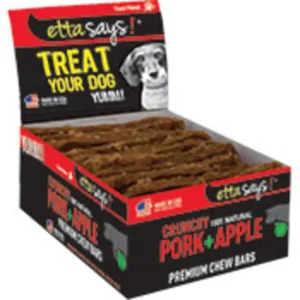 Etta Says Dog Premium Crunchy Dog Chew Pork Bars - 12 ct