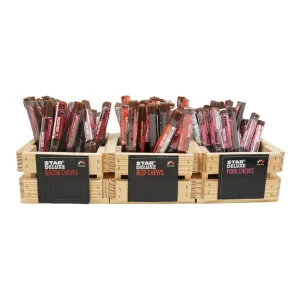 Etta Says Dog Premium Crunchy Star Deluxe Dog Chew Starter Kit With Display - 120 ct