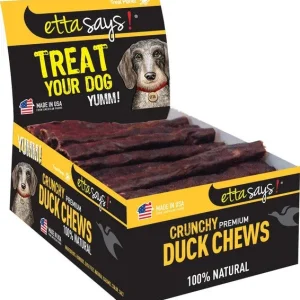 Etta Says! Duck Chew Sticks 4.5 in - Rawhide Dog Treat, 36 ct Display