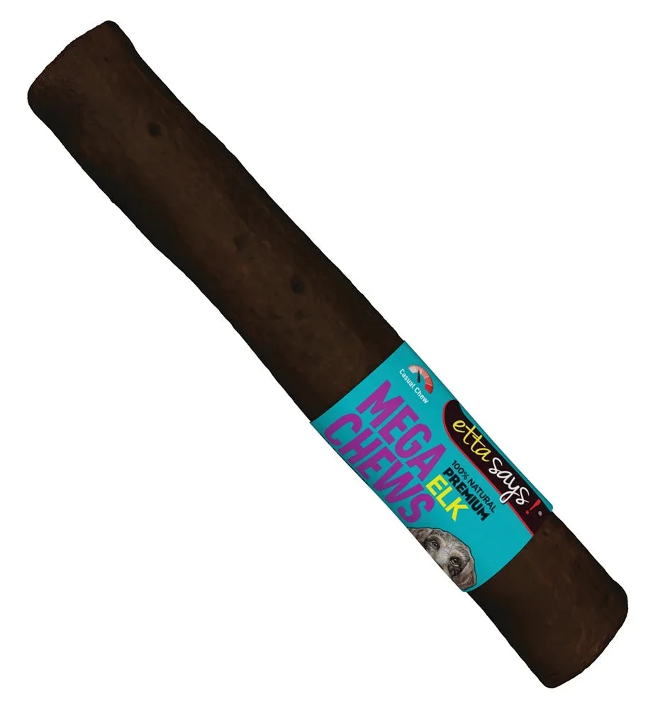Etta Says! Elk rawhide chew sticks 10 in - Natural dog treat, 18 ct