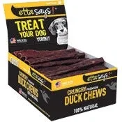 Etta Says! Premium Crunchy Duck Dog Treat Duck 7 in, 20 ct