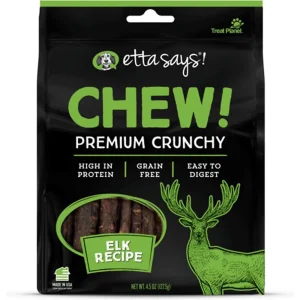 Etta Says! Premium Crunchy Elk Dog Chew Treats Elk, 4.5 oz