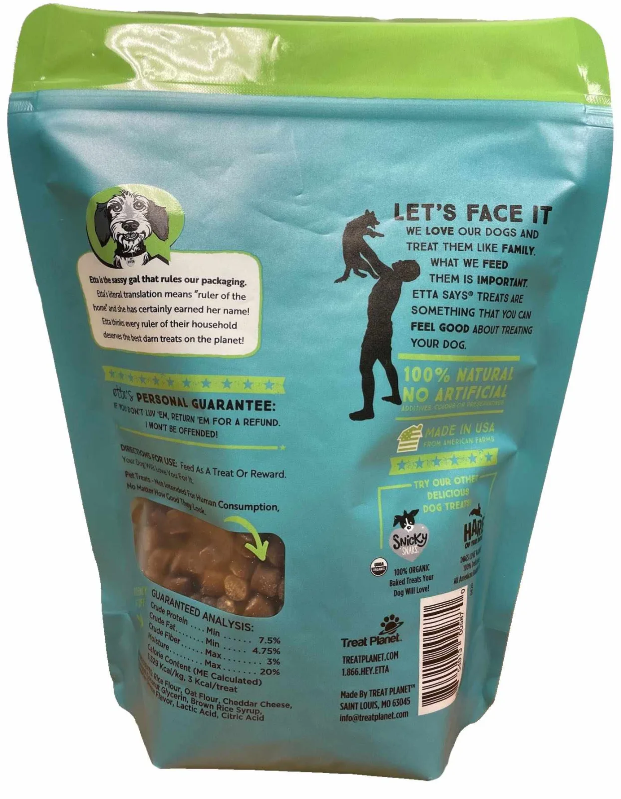 Etta Says! Sit! Dog Training Treats Cheese Value Bag 16oz - Image 2