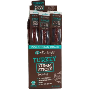 Etta Says! Turkey Yumm Sticks Dog Treat Display Box Turkey 24 ct