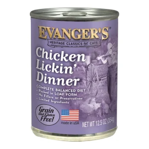 Evanger's Heritage Classic Wet Cat Food Chicken Lickin' 12.8 oz 12 ct