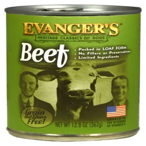 Evanger's Heritage Classic Wet Dog Food Beef, 12.8 oz each, Case of 12