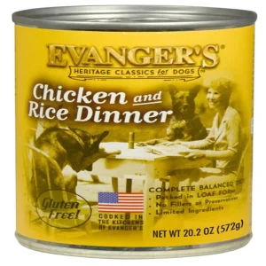 Evanger's Heritage Classic Wet Dog Food Chicken & Rice, 20.2 oz each, Case of 12