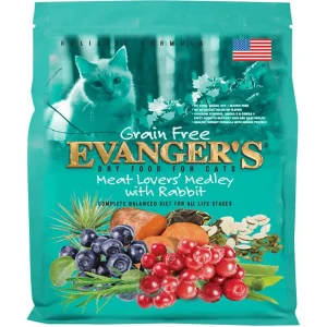 Evanger's Meat Lover's Medley Grain-Free Dry Cat Food - Buffalo, Pork & Rabbit, 4.4 lb