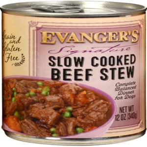 Evanger's Signature Series Wet Dog Food Slow Cooked Beef Stew, 12 oz each, Case of 12