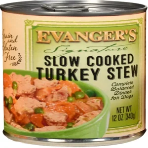 Evanger's Signature Series Wet Dog Food Slow Cooked Turkey Stew, 12 oz each, Case of 12