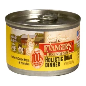 Evanger's Super Premium Wet Cat Food Quail 5.5 oz 24 ct