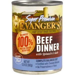 Evanger's Super Premium Wet Dog Food Beef, 12.8 oz each, Case of 12