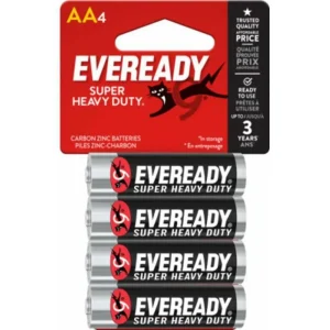 Eveready Super Heavy Duty AA Batteries 4 pk.
