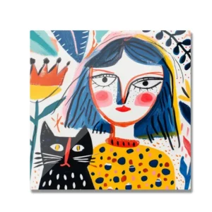 EverythingBoho Cat & Me Fridge Magnet