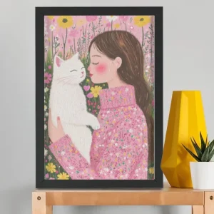 EverythingBoho Cat Mom Wall Art (Black)