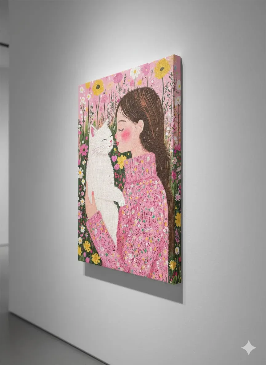 EverythingBoho Cat Mom Wall Art (Bottle Green) - Image 2
