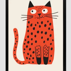 EverythingBoho Cutie Cat Wall Art (Black)