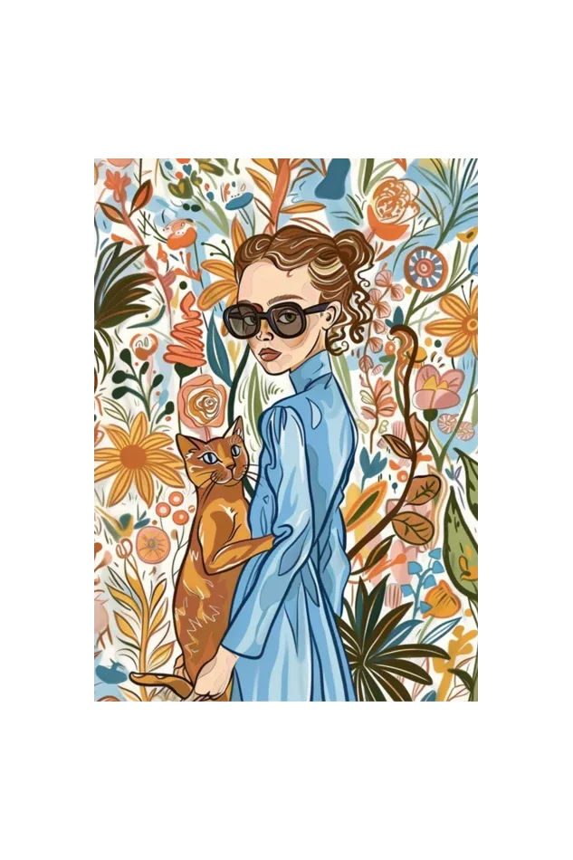 EverythingBoho The Caty Girl Boho Wall Art (White) - Image 2