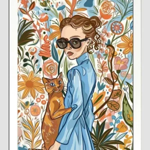 EverythingBoho The Caty Girl Boho Wall Art (White)