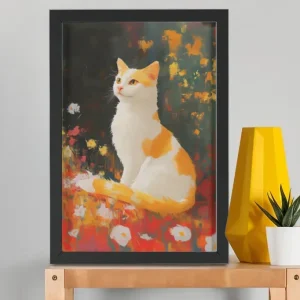 EverythingBoho The Farsighted Cat Wall Art (Black)