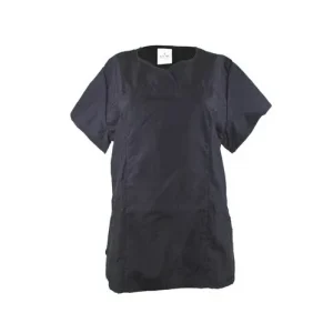 EZ Care Notch Neck Grooming Top, Black