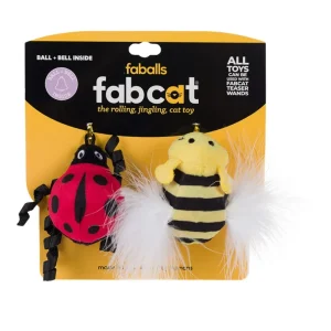 Fabcat Faball Ladybug + Bee 2 ct