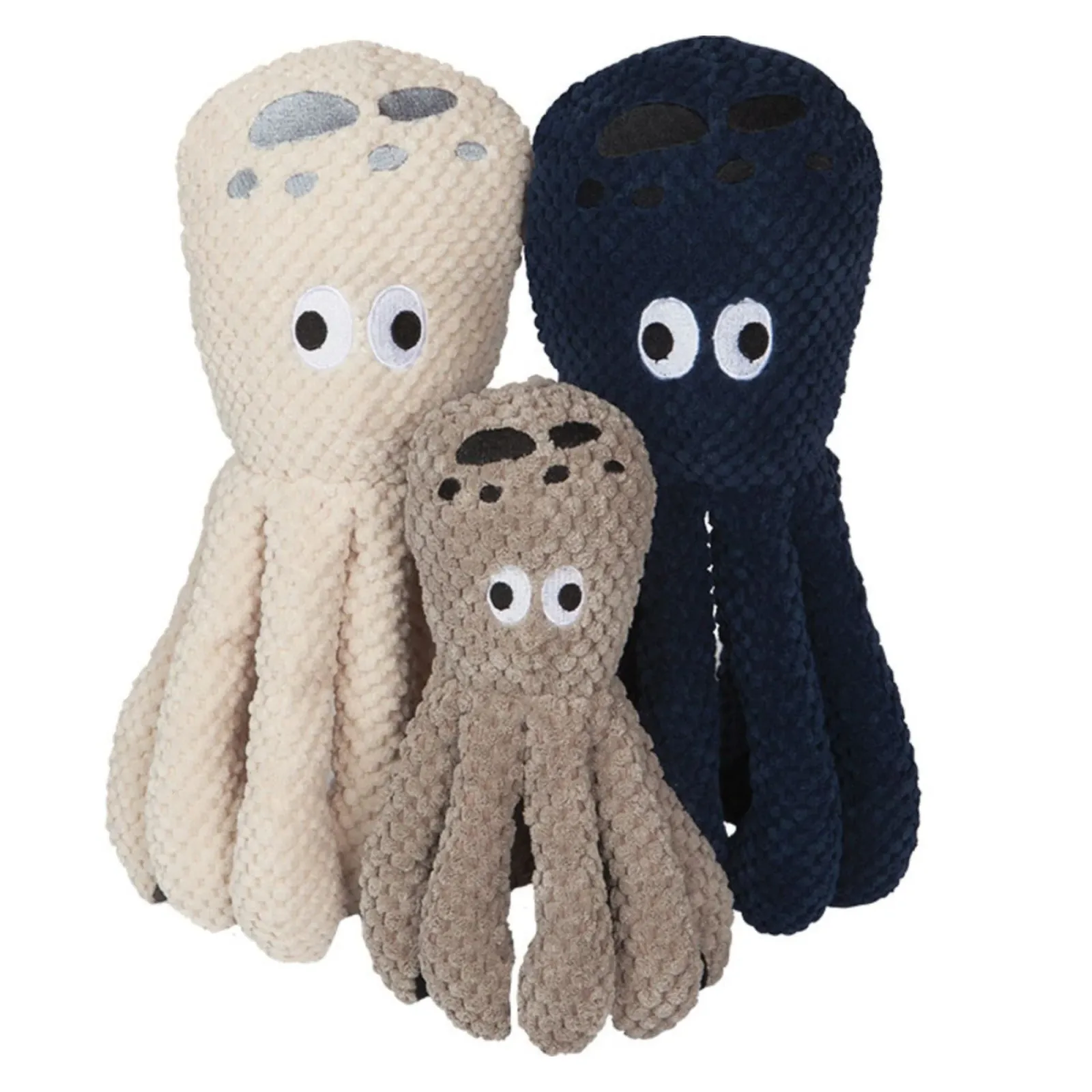 FabDog Dog Floppy Octopus, Blue Large