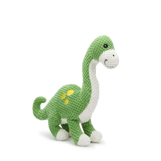 FabDog Floppy Brontosaurus Dinosaur Green Large Plush Dog Toy