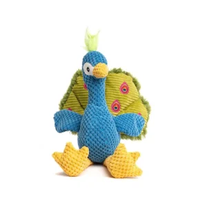 FabDog Floppy Peacock Plush Dog Toy - Large