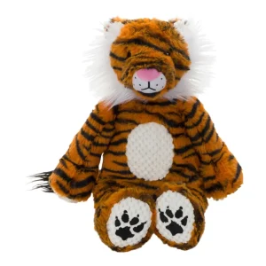 FabDog Floppy Tiger Plush Dog Toy - Small