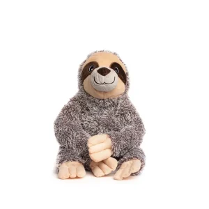 FabDog Fluffy Sloth Plush Dog Toy - Large