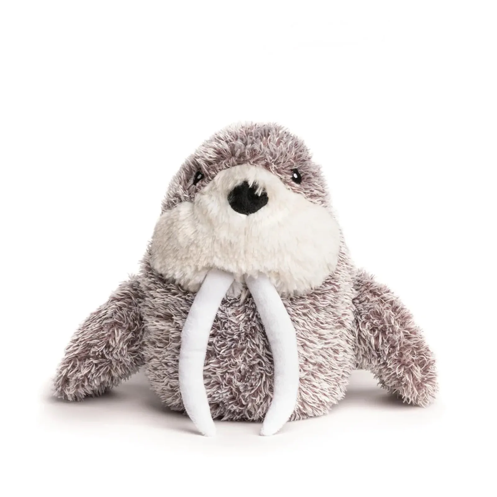 FabDog Fluffy Walrus Plush Dog Toy with 5 Squeakers and Grunter - Small - Image 2