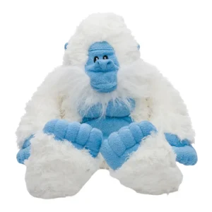 FabDog Fluffy Yeti Plush Dog Toy with Squeakers and Grunter