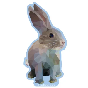 Faceted Bunny STICKER - 20 PACK