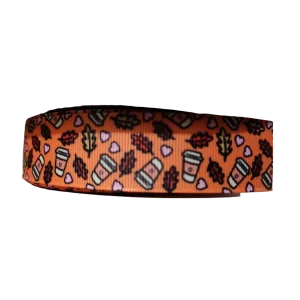 Fall Coffee Nylon Dog Collar
