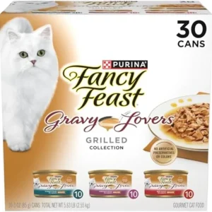 Fancy Feast Gravy Lovers Wet Cat Food Variety – 30 Cans