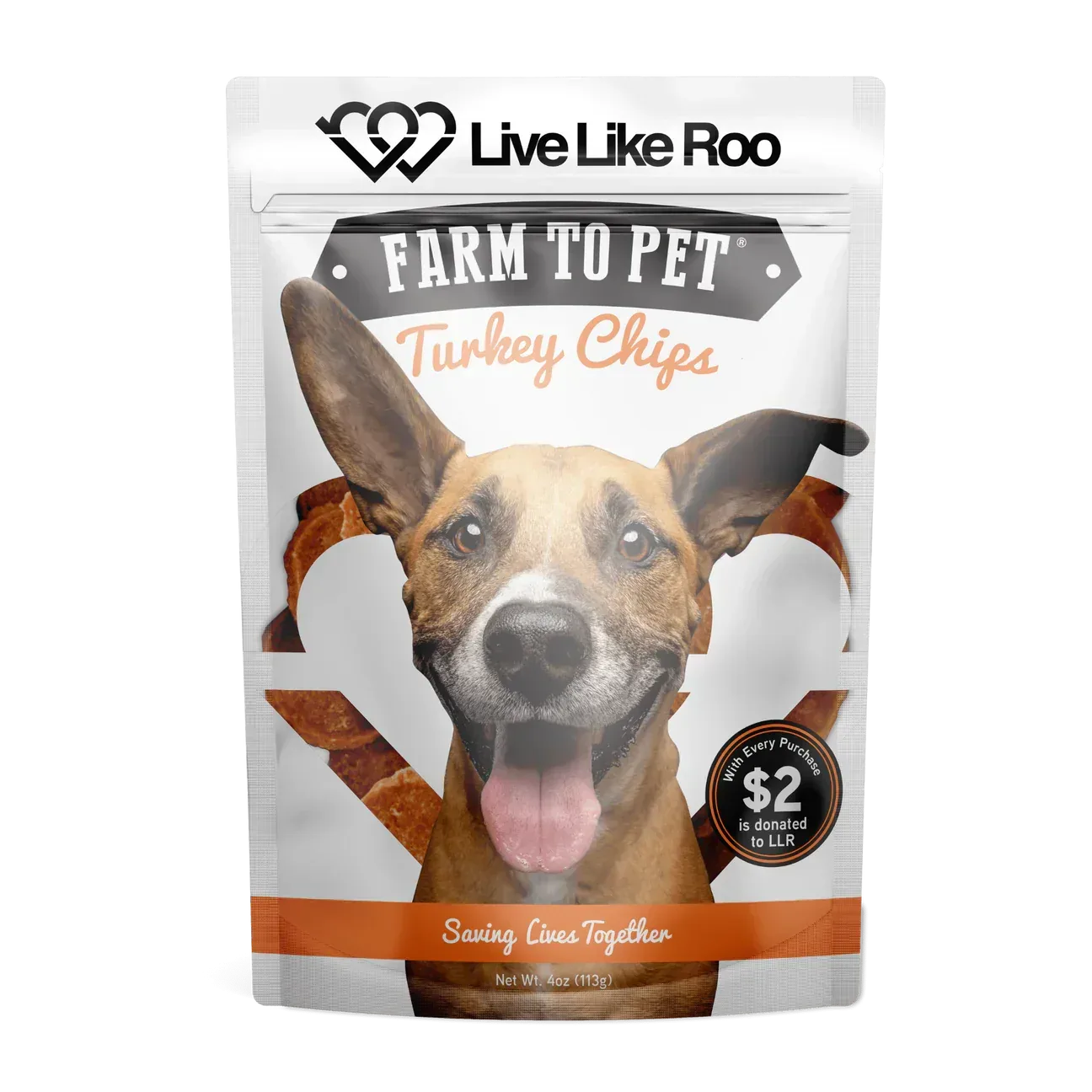 Farm To Pet Live Like Roo Turkey Chips (4oz)