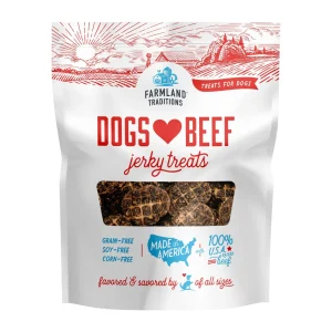 Farmland Traditions Dogs Love Beef Jerky Dog Treats, 5 oz