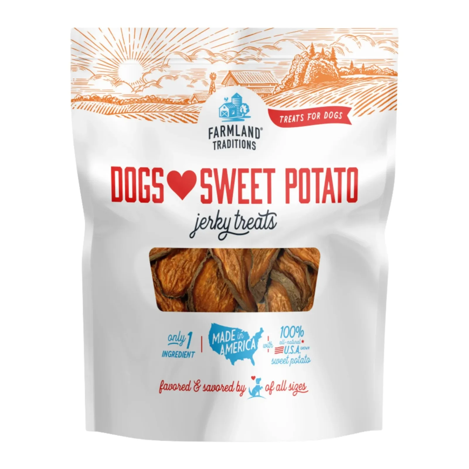 Farmland Traditions Dogs Love Sweet Potato Dog Treats 32 oz