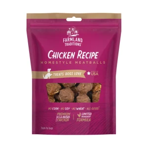 Farmland Traditions Homestyle Meatballs Dog Treats Chicken, 16 oz