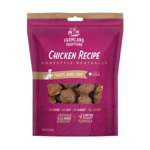 Farmland Traditions Homestyle Meatballs Dog Treats Chicken, 7 oz