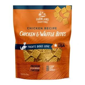 Farmland Traditions Simple Snacks Chicken & Waffle Bites Dog Treats 6 oz