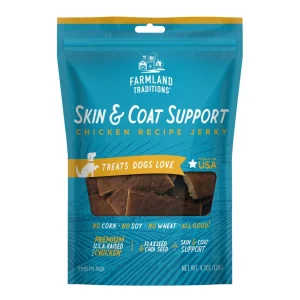 Farmland Traditions Skin and Coat Support Chicken Jerky Dog Treats 4.3 oz